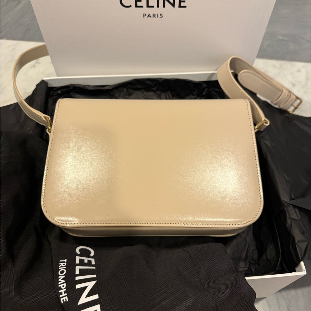 Celine Triomphe Bag in Shiny Calfskin - Picture 9 of 16